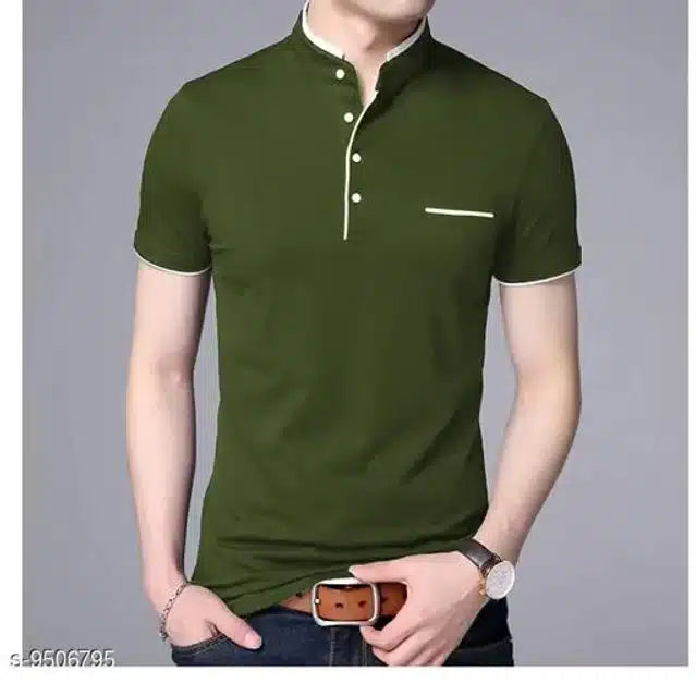 Stylish Olive Green T-Shirt for Men – Regular Fit