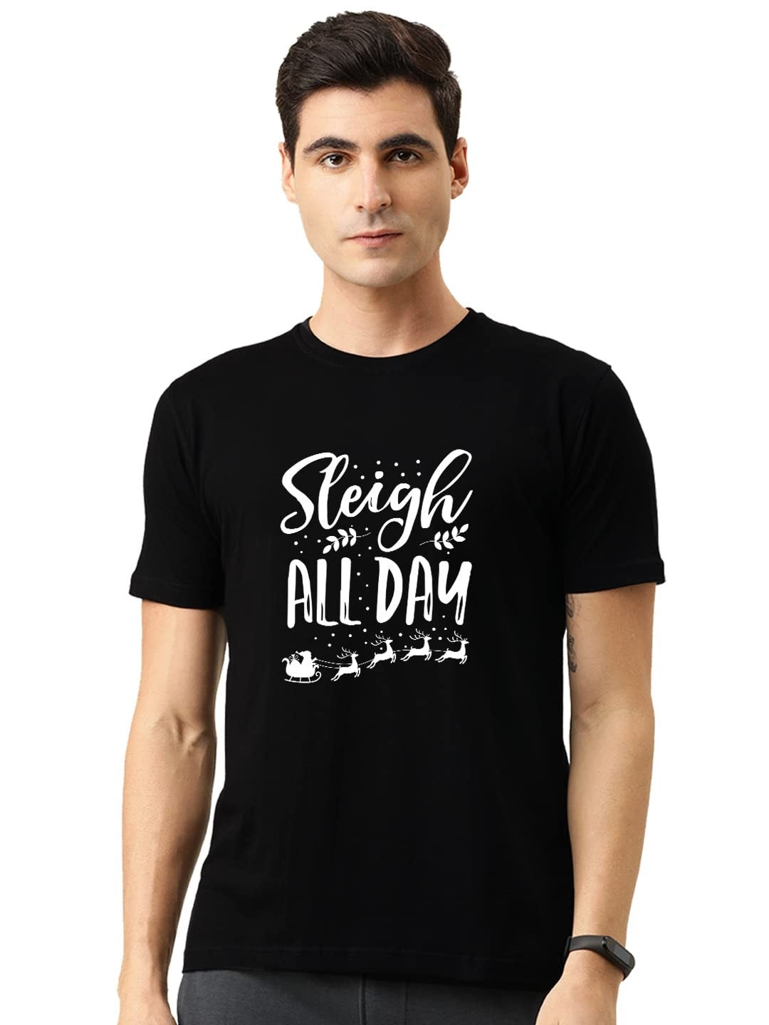 Stylish Printed Round Neck T-Shirt for Men