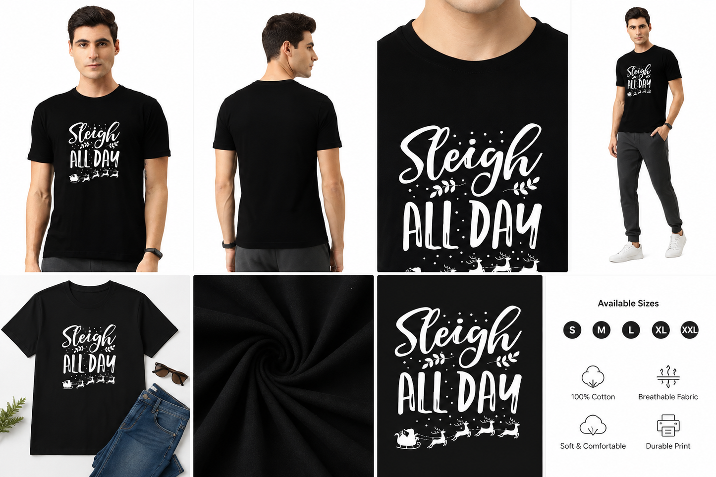 Stylish Printed Round Neck T-Shirt for Men