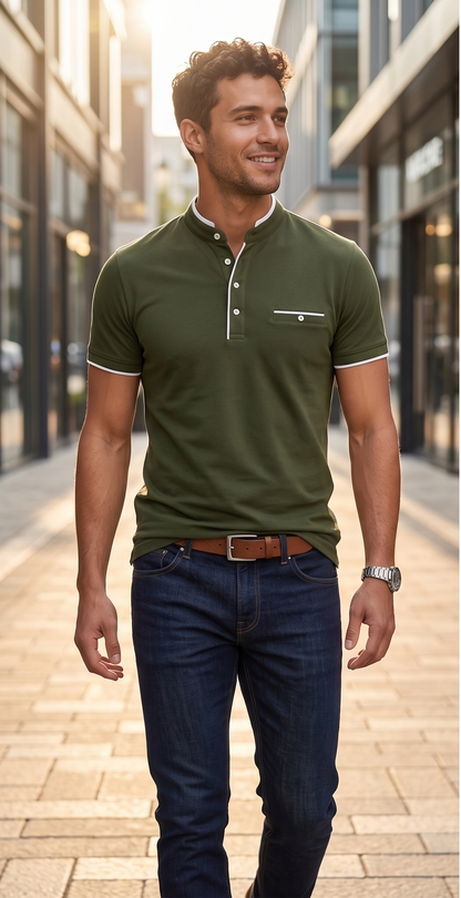 Stylish Olive Green T-Shirt for Men – Regular Fit