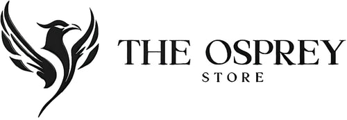 Logo of The Osprey Store with a stylized osprey bird on a white background