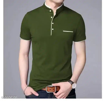 Stylish Olive Green T-Shirt for Men – Regular Fit